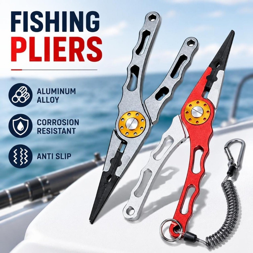 Saltwater Line - Aluminum Alloy Fishing Pliers Anti Slip
