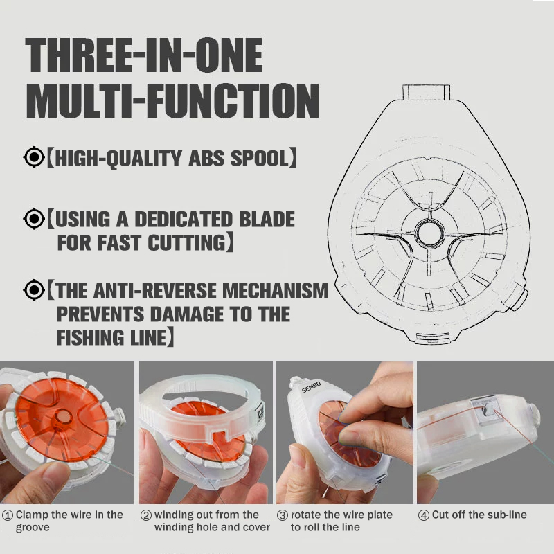 ZUKIBO Carbon Line Box Multifu - đánh giá và giá Fishing Line Dispenser